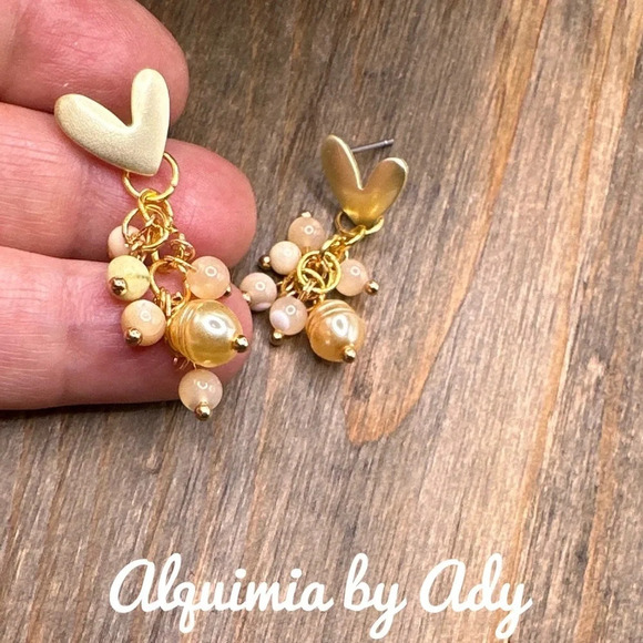 Alquimia by Ady Gold and Cream Earrings - Picture 2 of 4